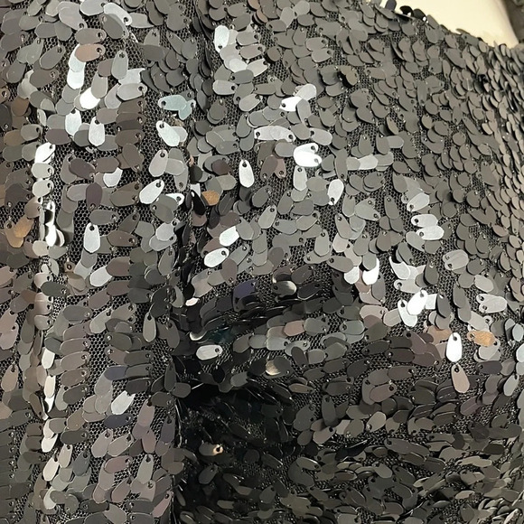 Ark & Co Black Sequin Scoop Back Shirt Sleeve Dress S - Picture 10 of 16